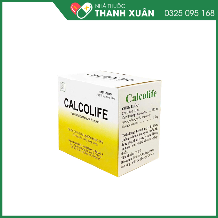 Calcolife thuốc điều trị trong trường hợp thiếu hụt hoặc bổ sung canxi